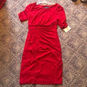 Connected apparel red women’s dress 8
